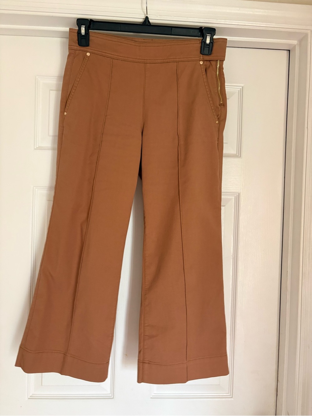 White House Black Market Wide Leg Pull-On Pants in Camel